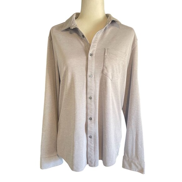 Marc Anthony Slim Fit Long Sleeve Button-Down Shirt – Men’s L – Light Gray Pima - Picture 1 of 3